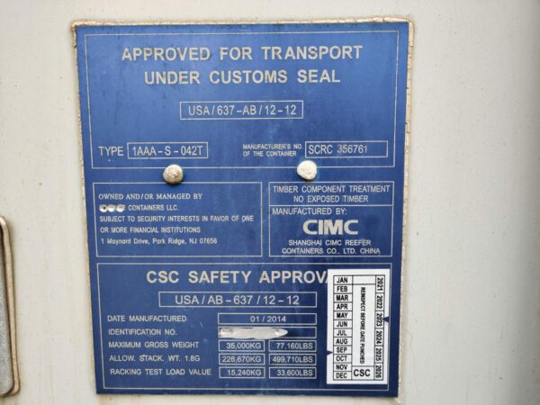40REF Reefer container MIIU9649262 - rented out - Image 9
