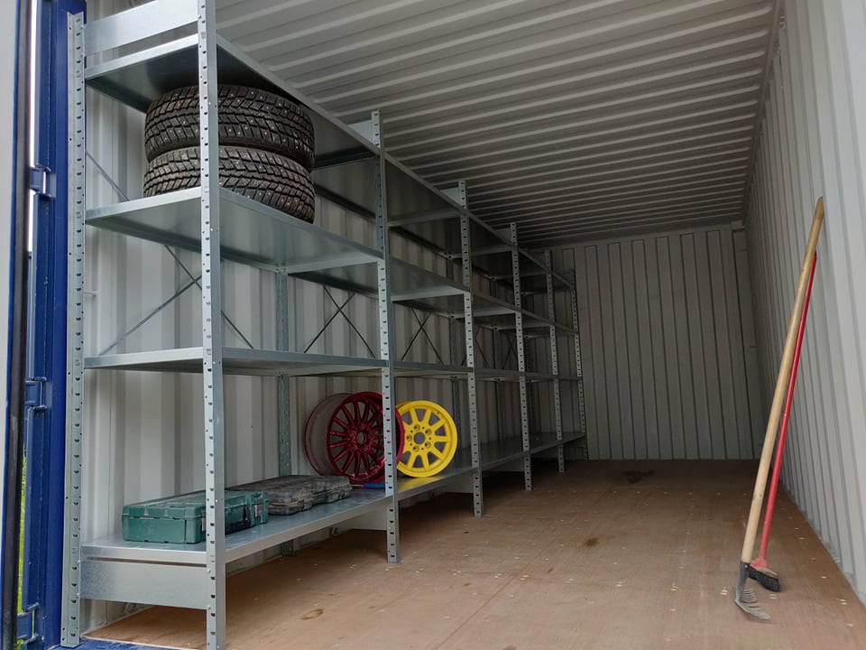 Shipping container shelving and racking for sale