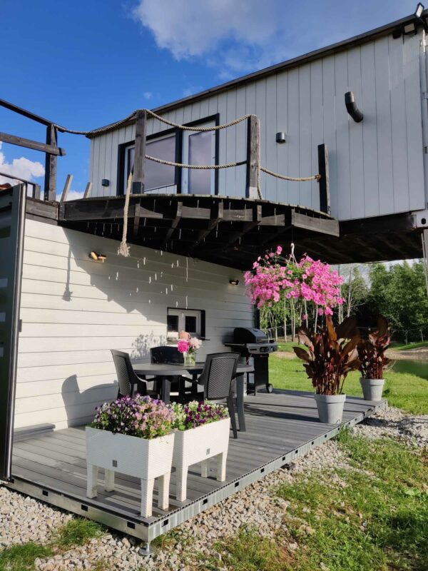 Balcony for office cabins or shipping containers