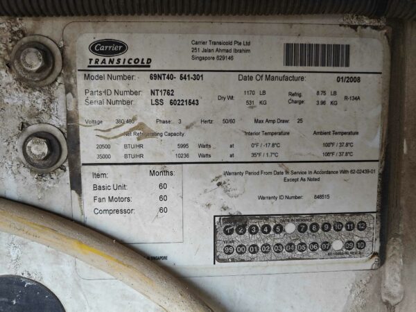 40REF Reefer container MIIU8435306 - 2008 made - Image 6