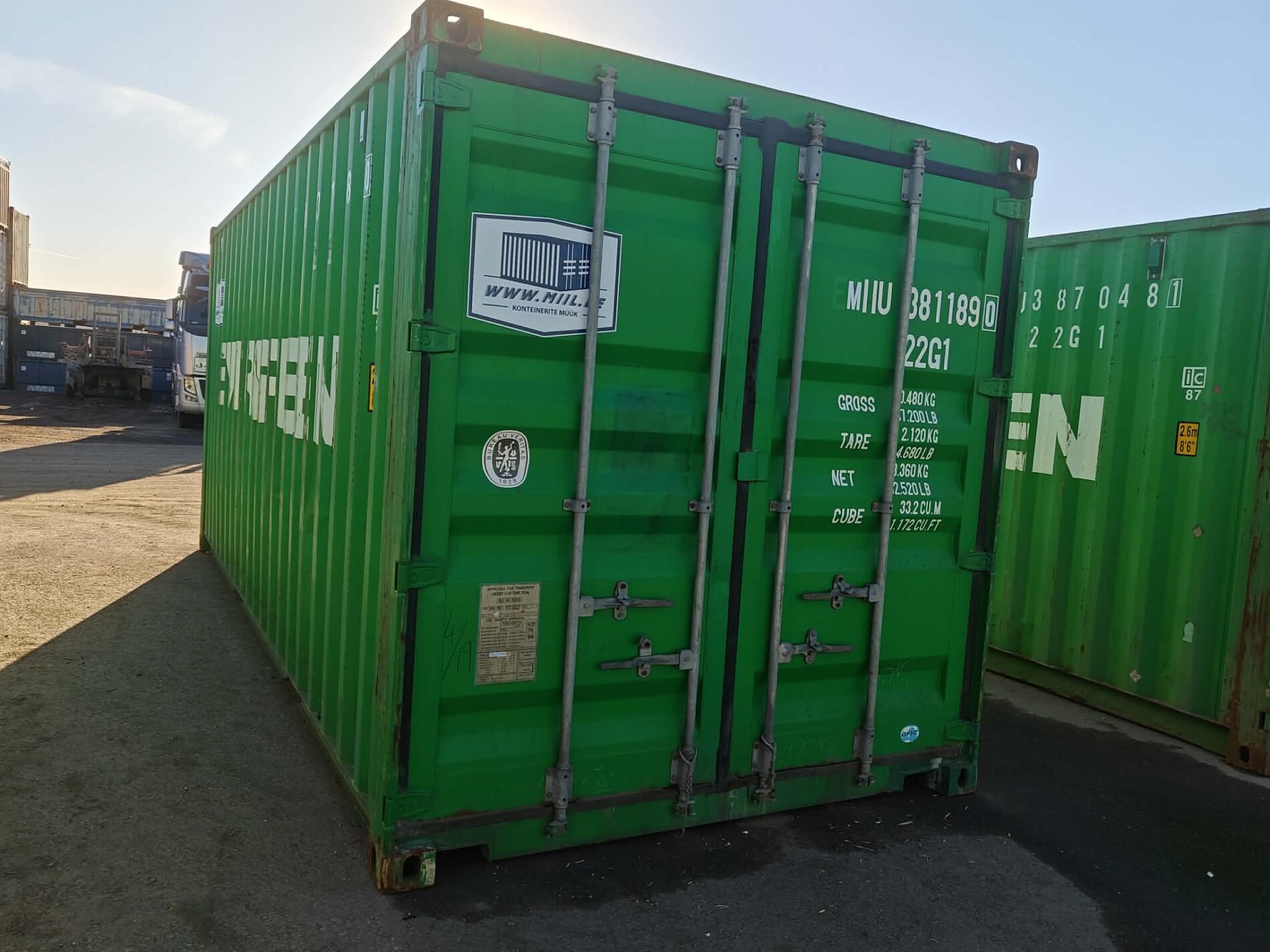 20DC Merekonteiner MIIU3811890 – TALLINN