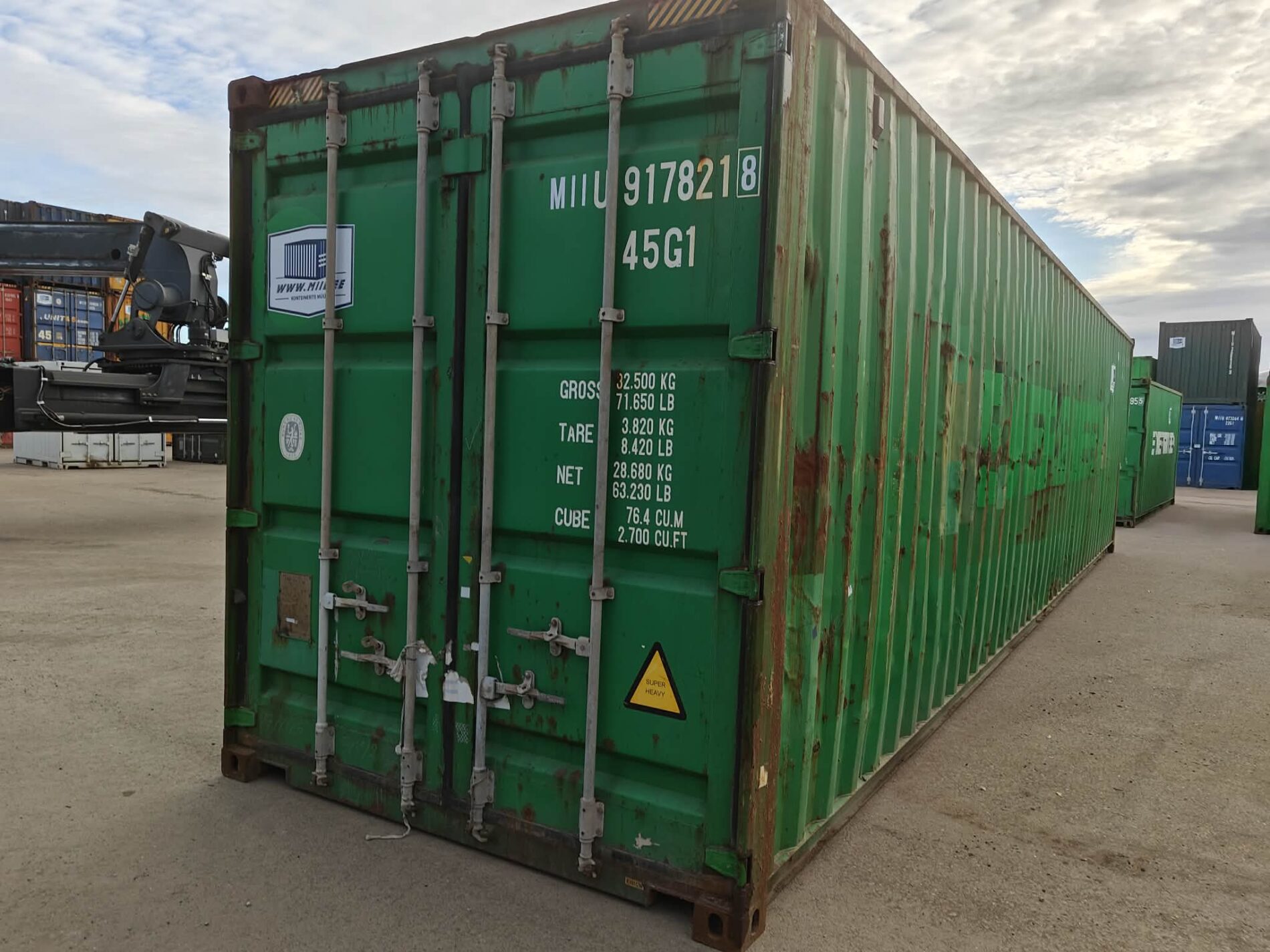 40HC Merekonteiner MIIU9178218 – TALLINN