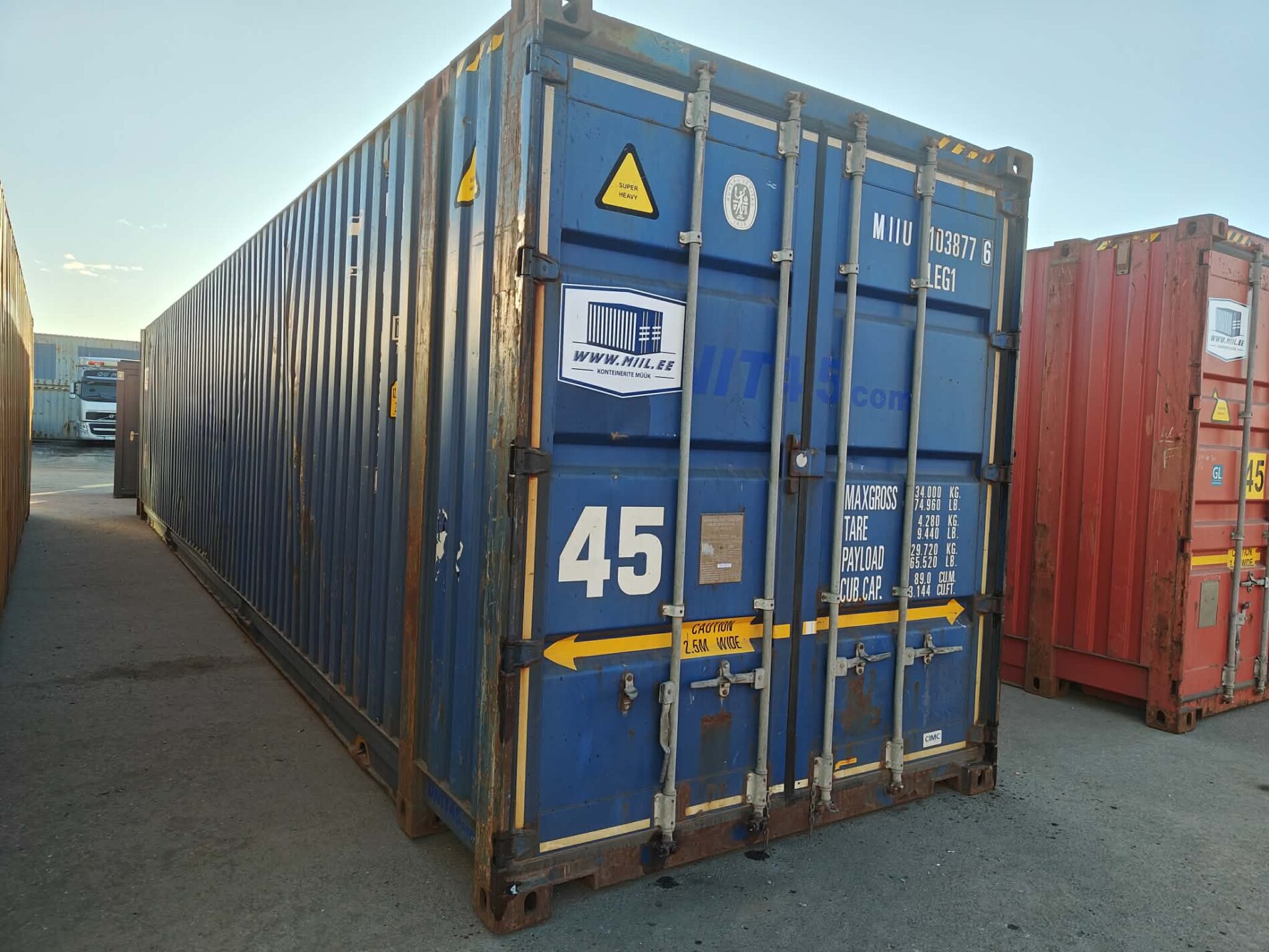 45HCPW Merekonteiner MIIU1038776 - TALLINN