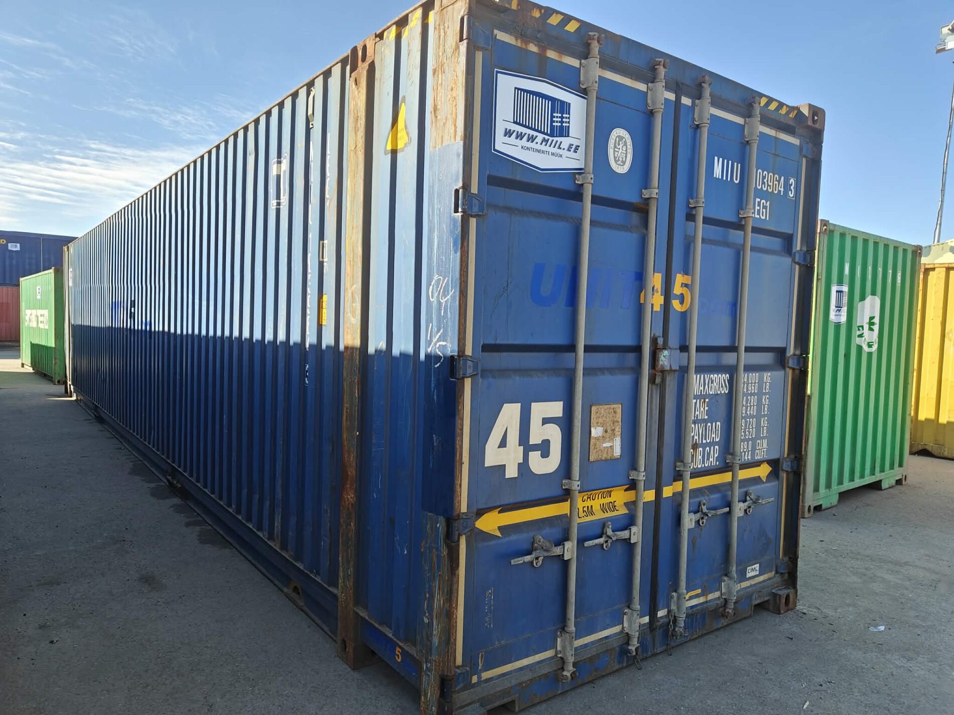 45HCPW Merekonteiner MIIU1039643 - TALLINN