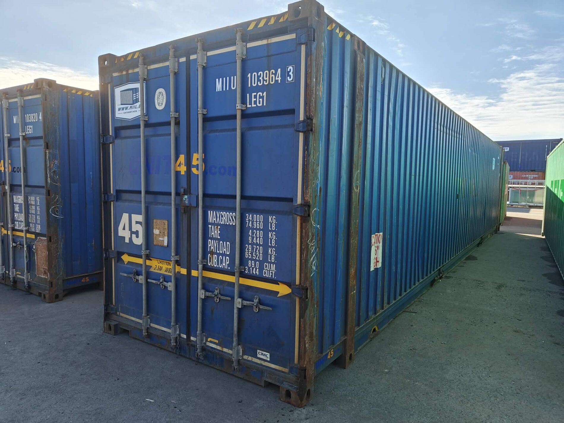 45HCPW Merekonteiner MIIU1039643 - TALLINN - Image 2