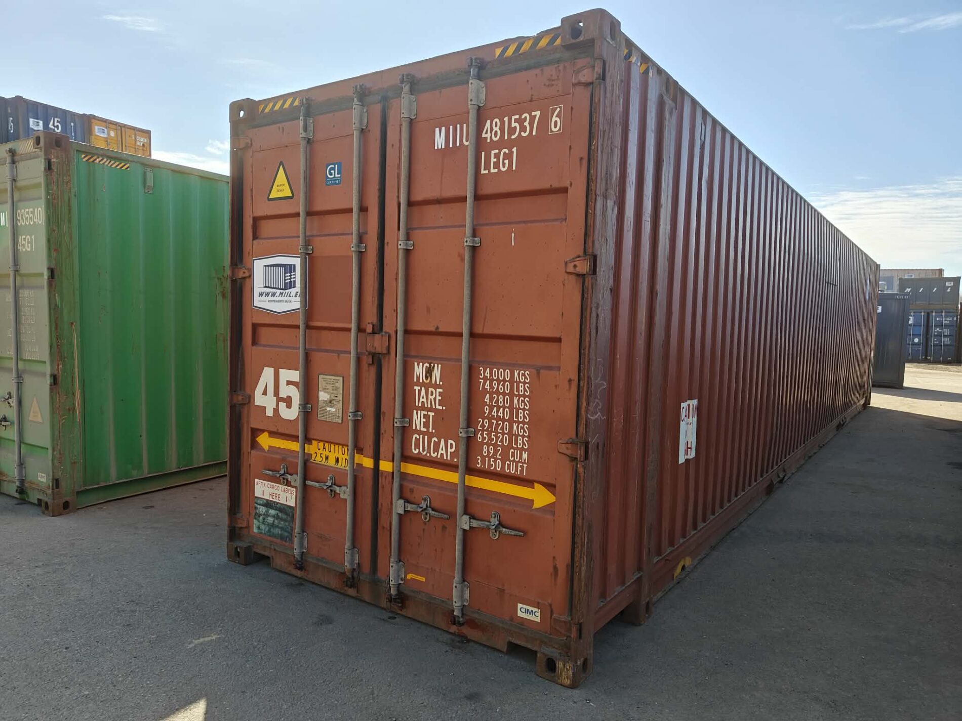 45HCPW Merekonteiner MIIU4815376 - TALLINN - Image 2