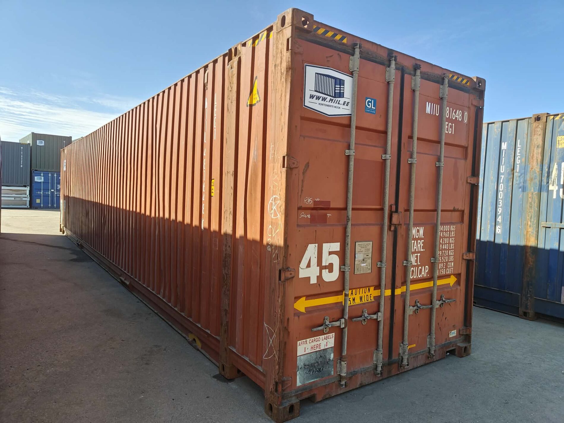 45HCPW Merekonteiner MIIU4816480 - TALLINN - Image 5