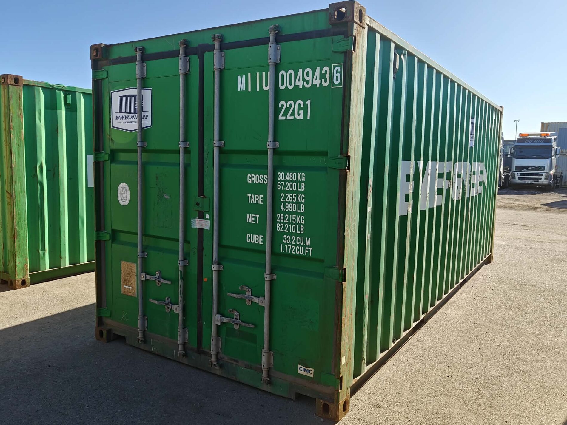 20DC Merekonteiner MIIU0049436 – TALLINN