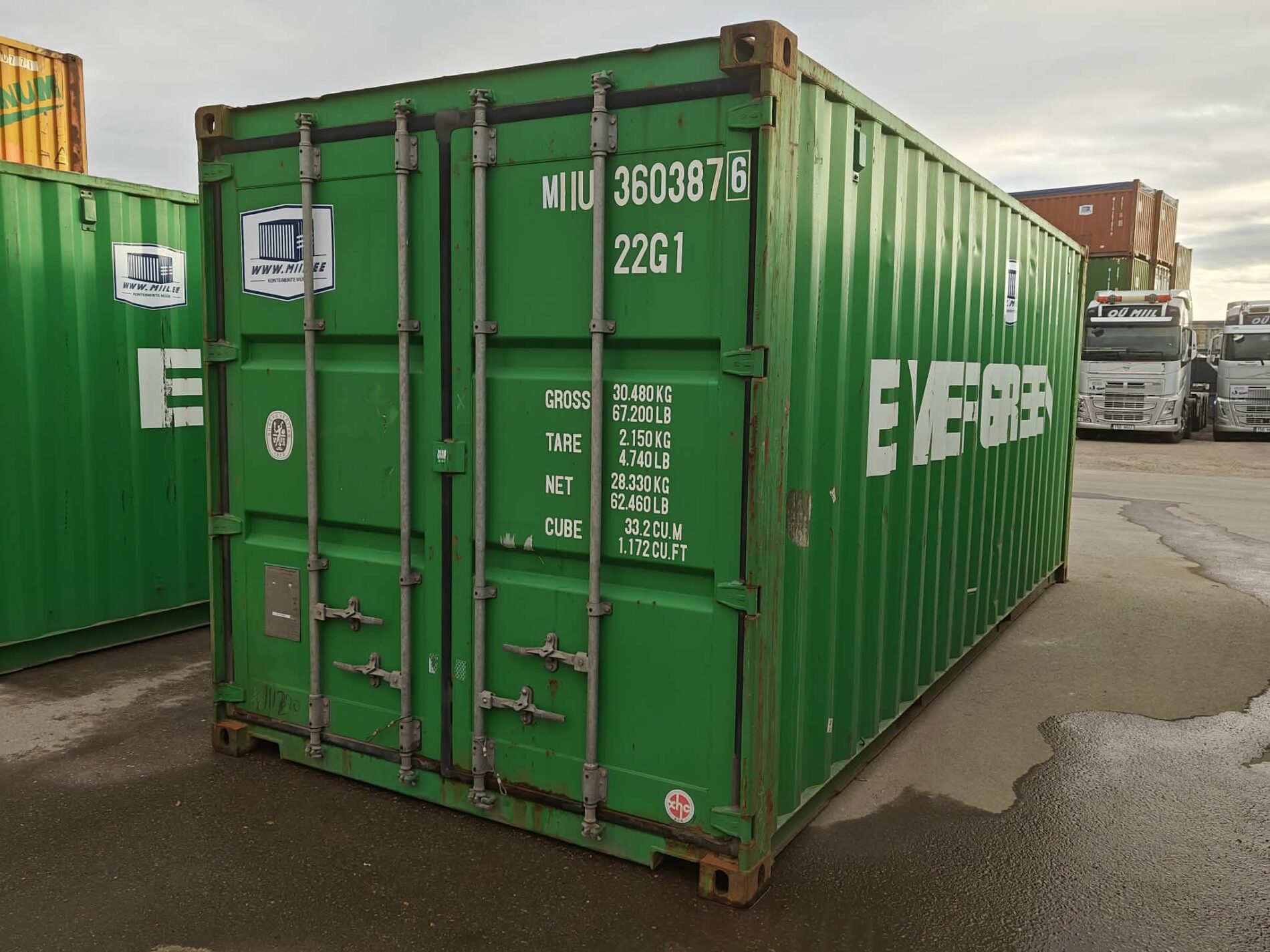 20DC Merekonteiner MIIU3603876 – TALLINN