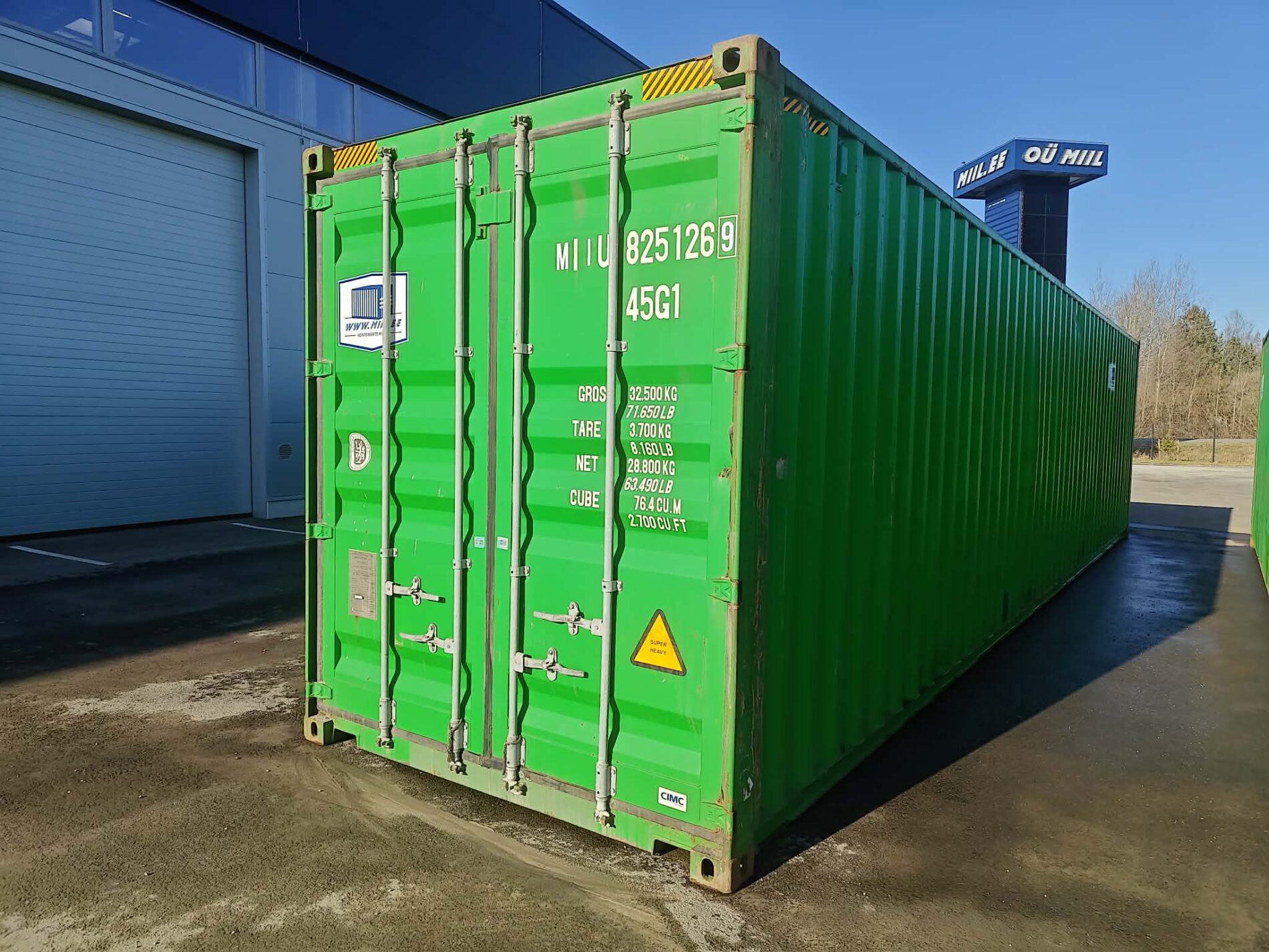 40HC Merekonteiner MIIU8251269 - TARTU (2020)