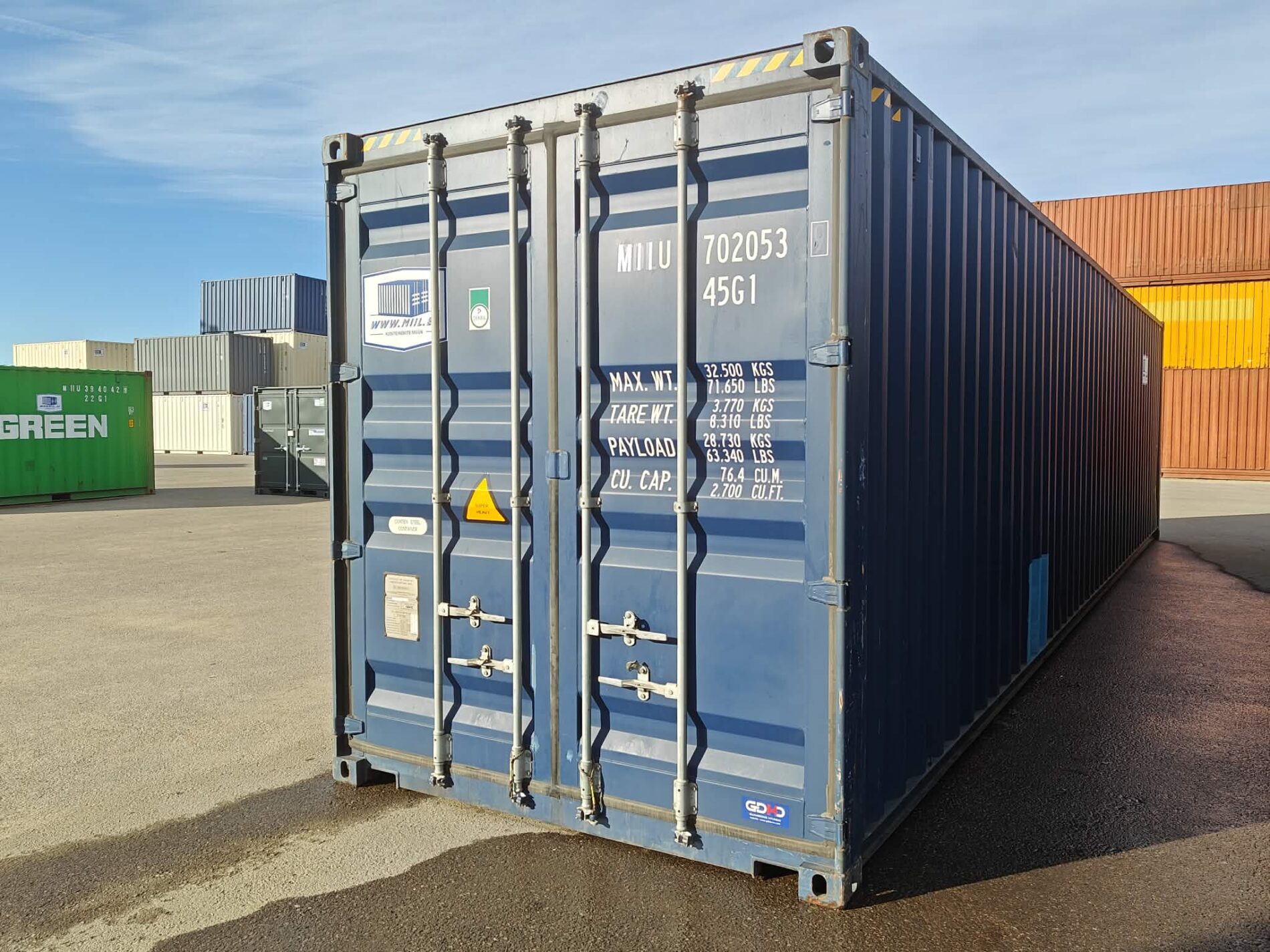 40HC Merekonteiner MIIU7020537 - TALLINN