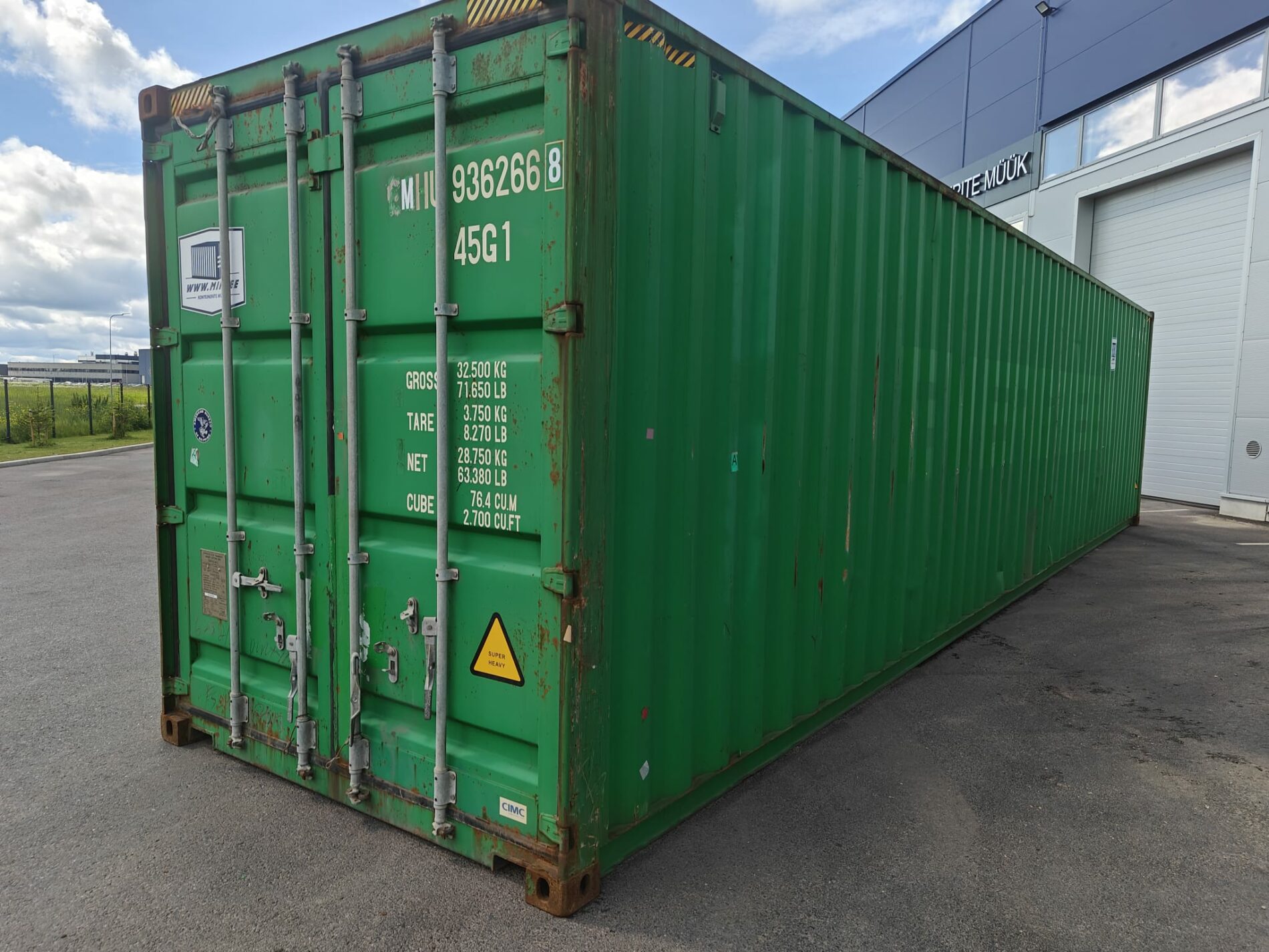 40HC Merekonteiner MIIU9362668 – TALLINN
