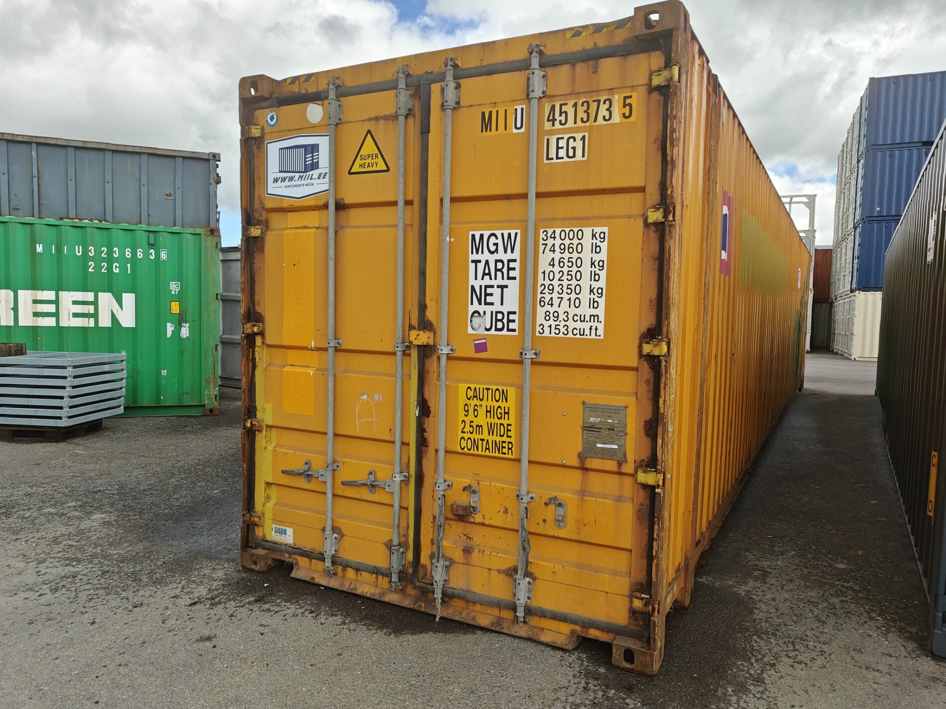 45HCPW Merekonteiner MIIU4513735 - TALLINN