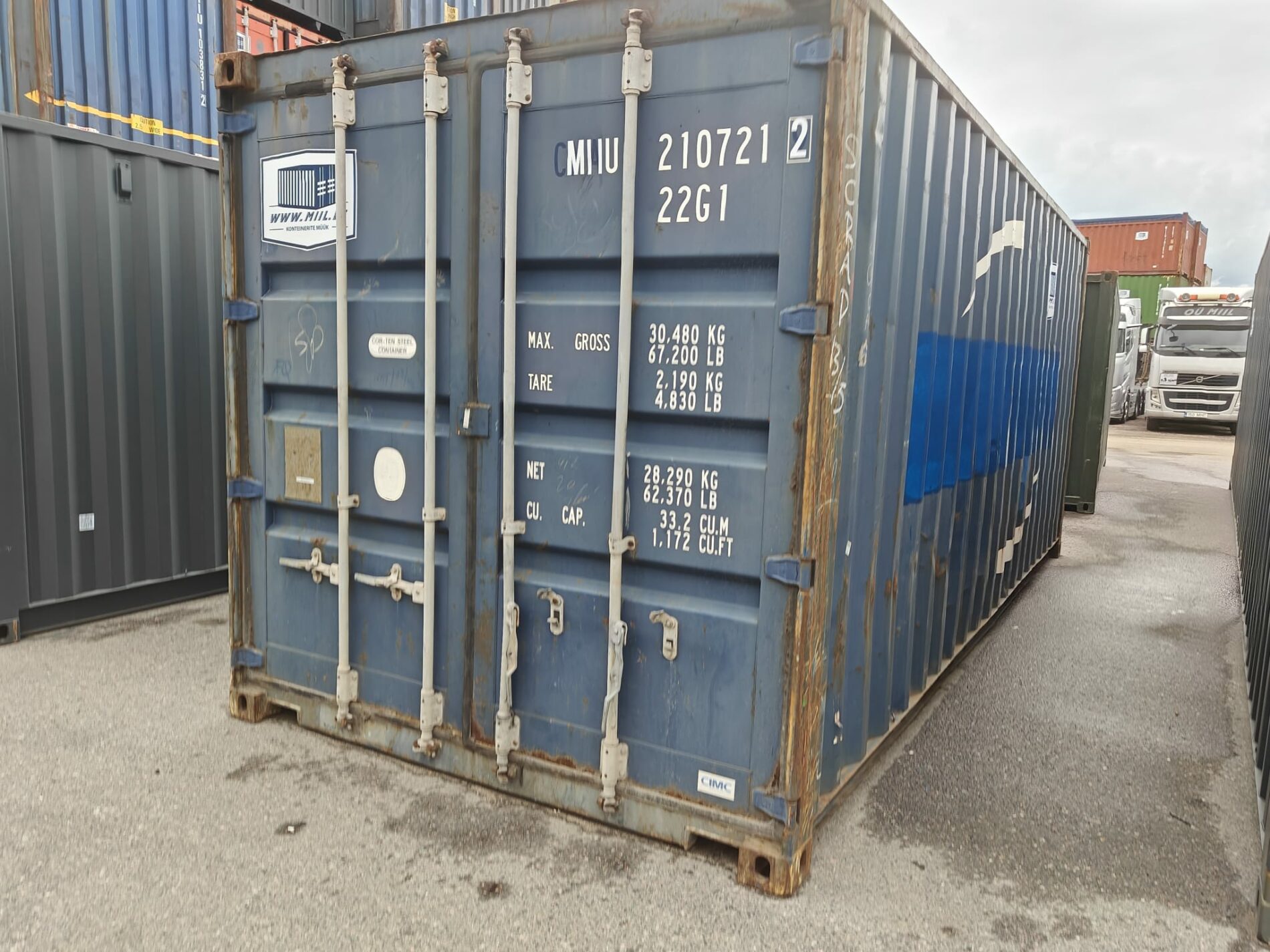 20DC Merekonteiner MIIU2107212 – TARTU