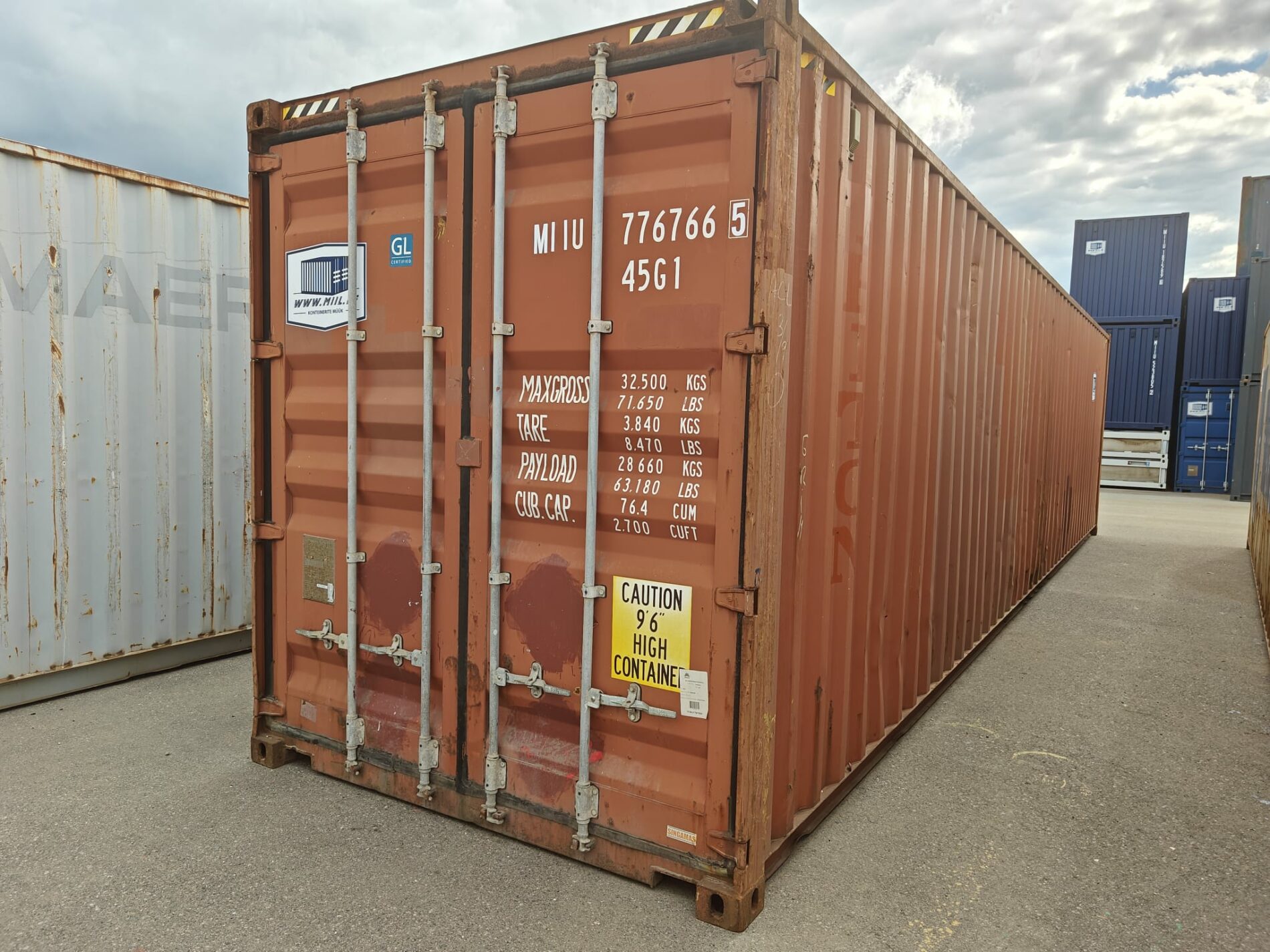 40HC Shipping container MIIU7767665 - TALLINN