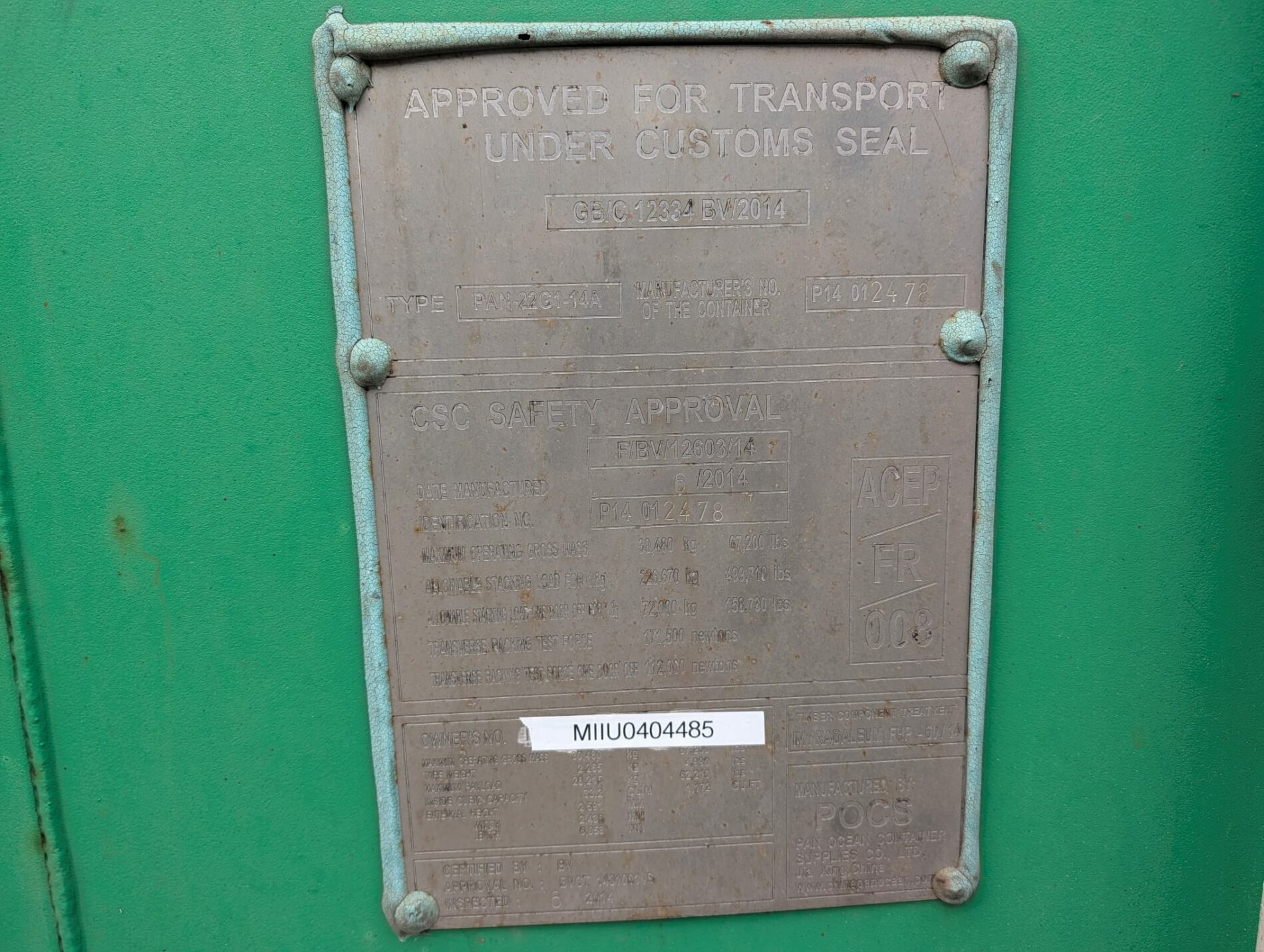 20DC Merekonteiner MIIU0404485 – PÄRNU - Image 6