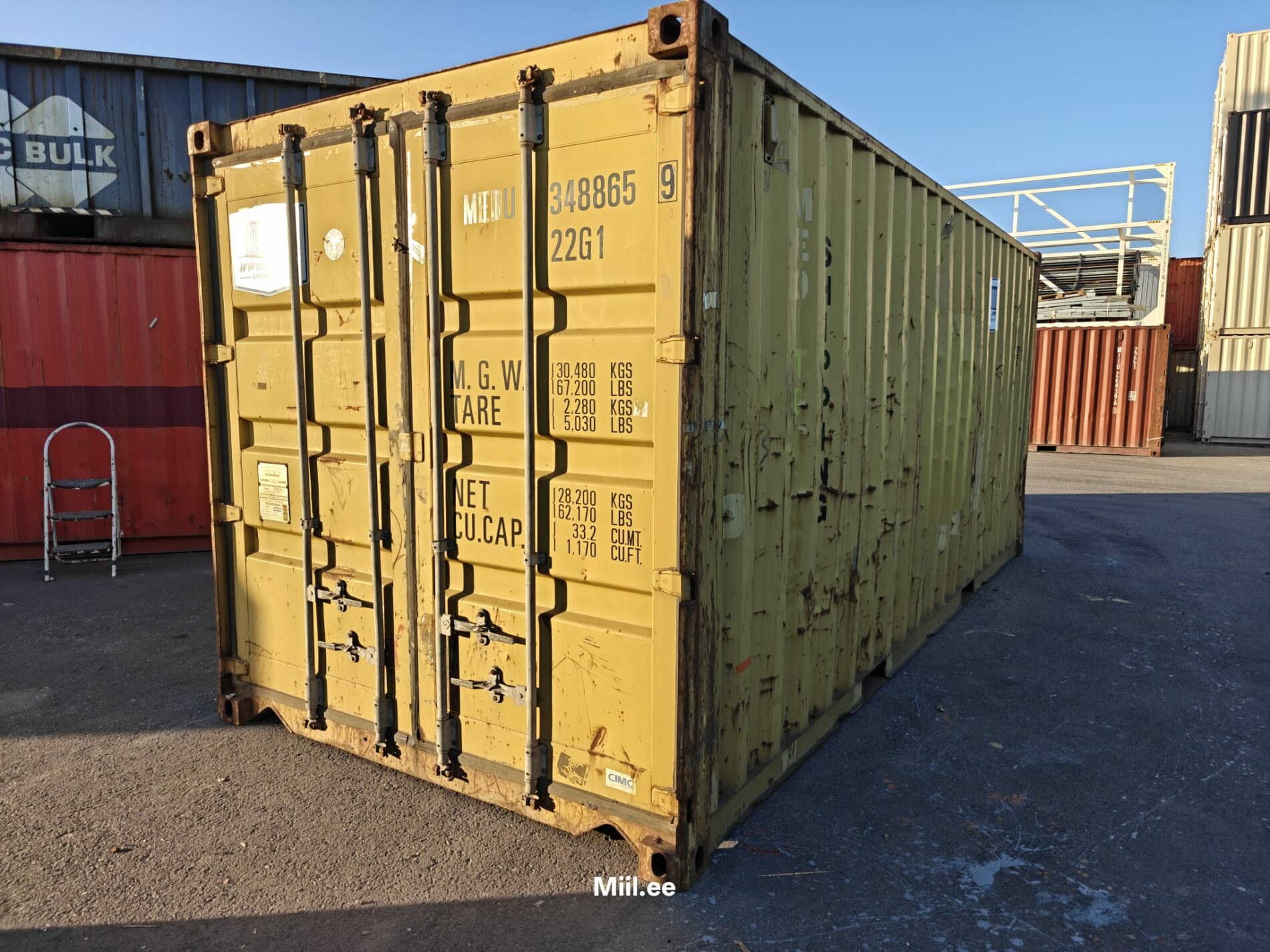 20DC Merekonteiner MIIU3488659 – TALLINN