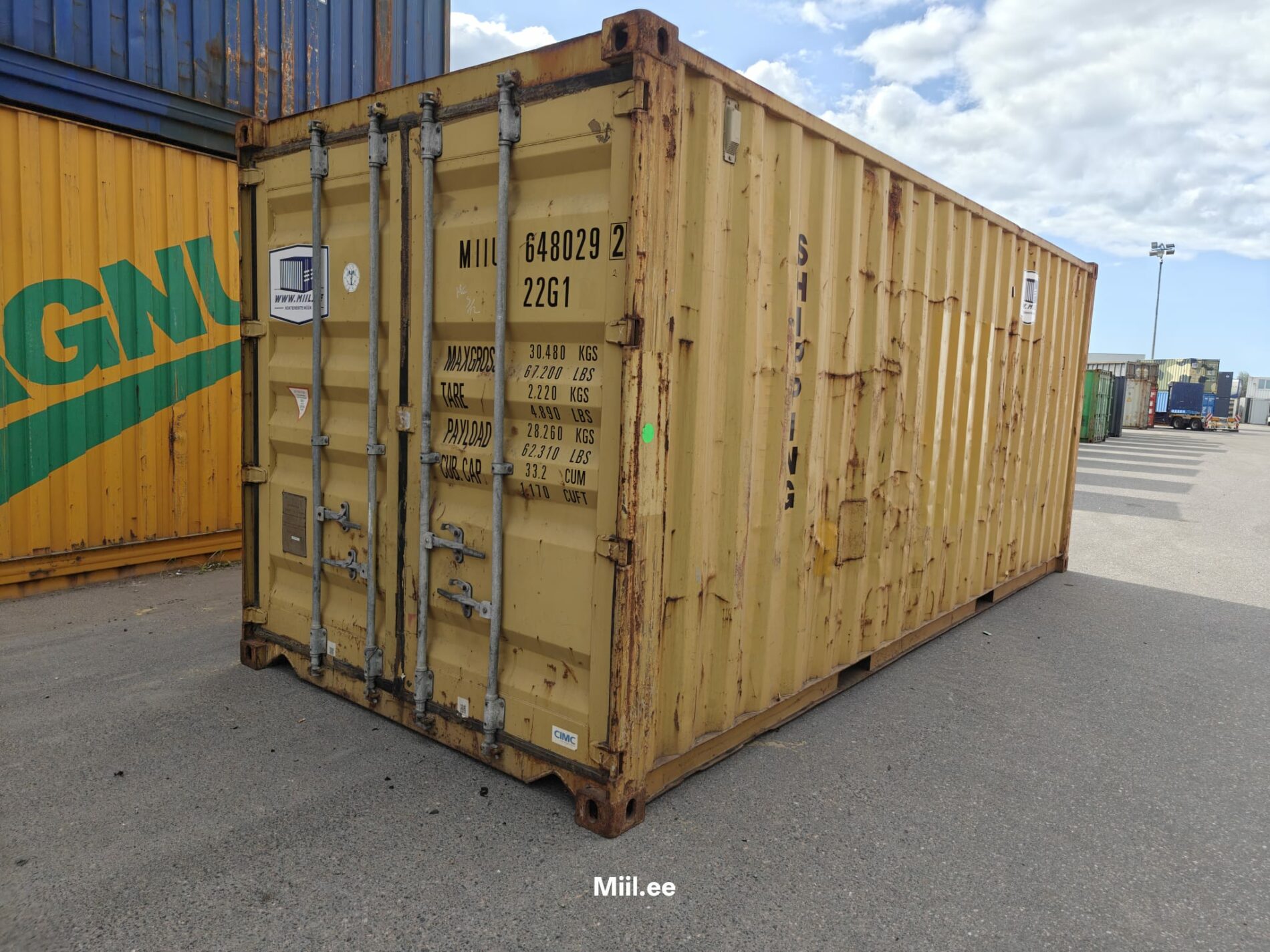 20DC Merekonteiner MIIU6480292 – TALLINN