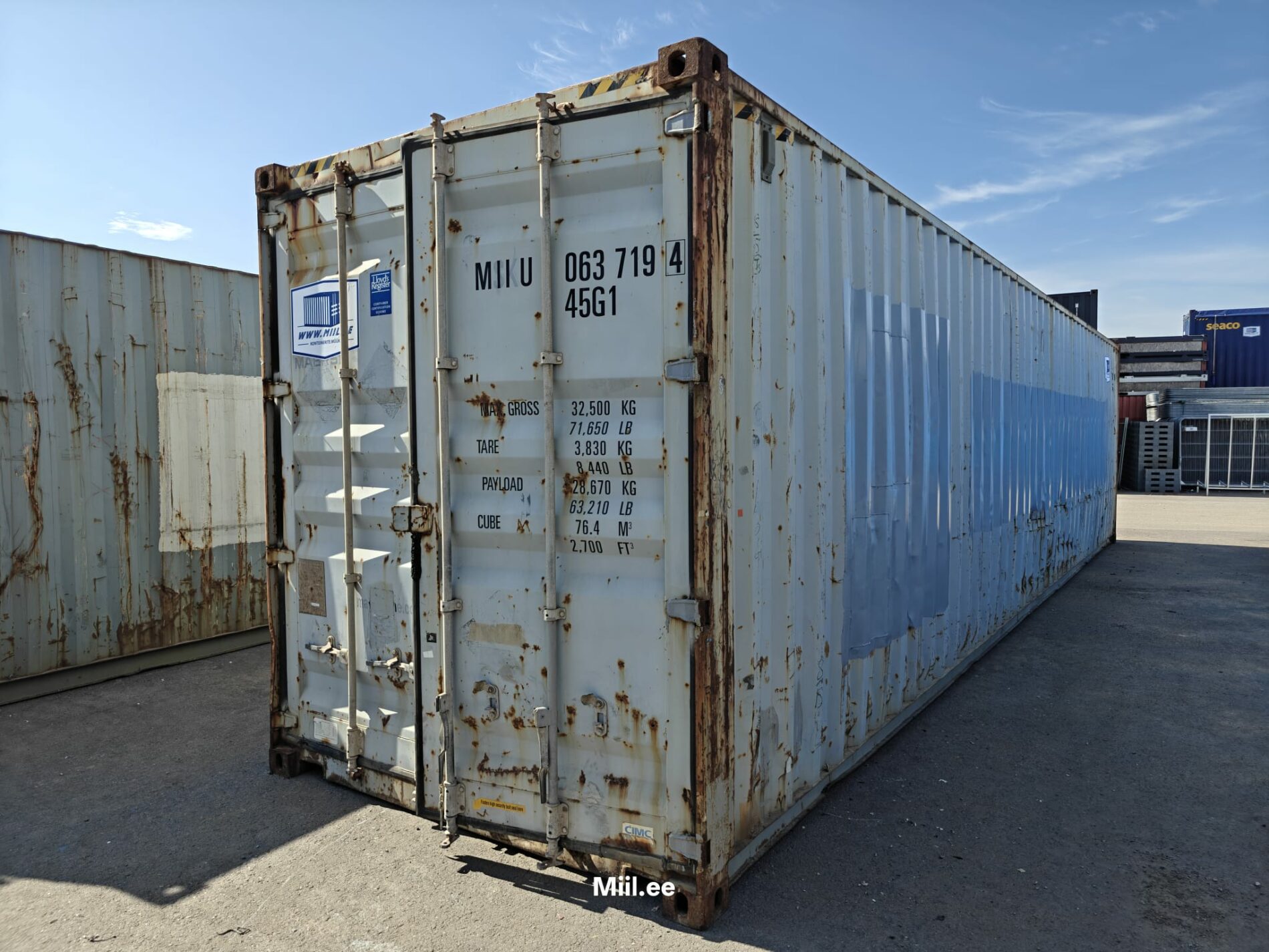 40HC Merekonteiner MIIU0637194 – TALLINN