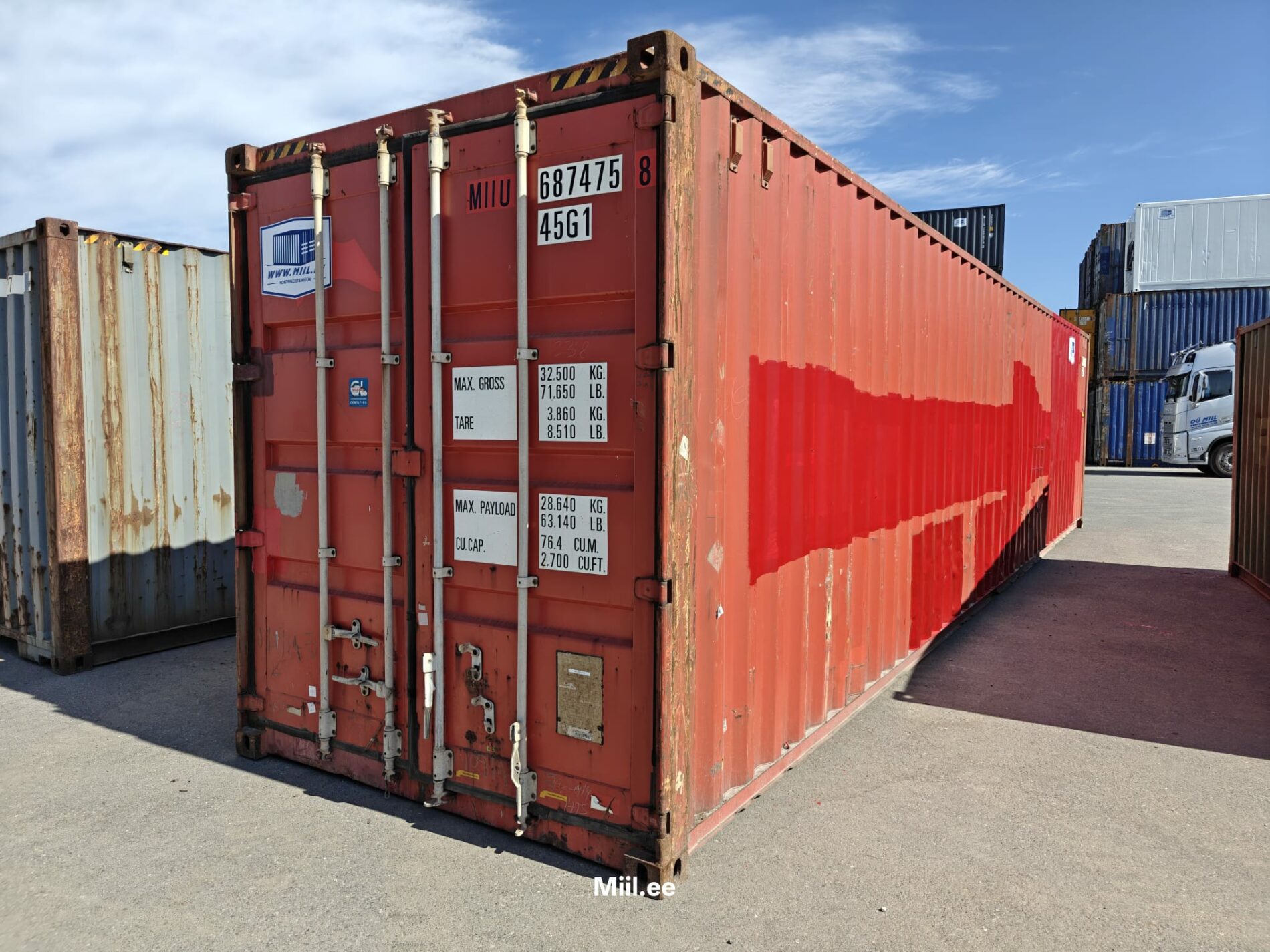 40HC Merekonteiner MIIU6874758 – TALLINN