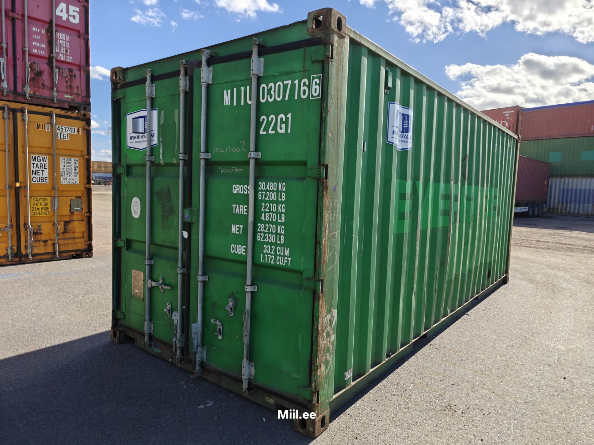 20DC Shipping container MIIU0307166 - Tartu