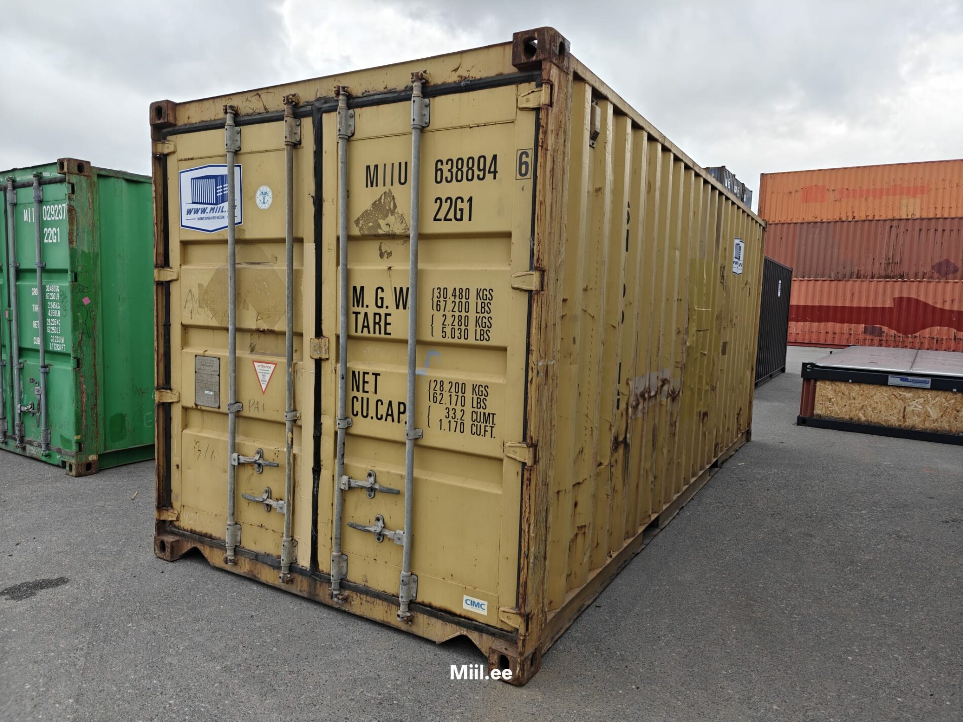 20DC Merekonteiner MIIU6388946 - TARTU