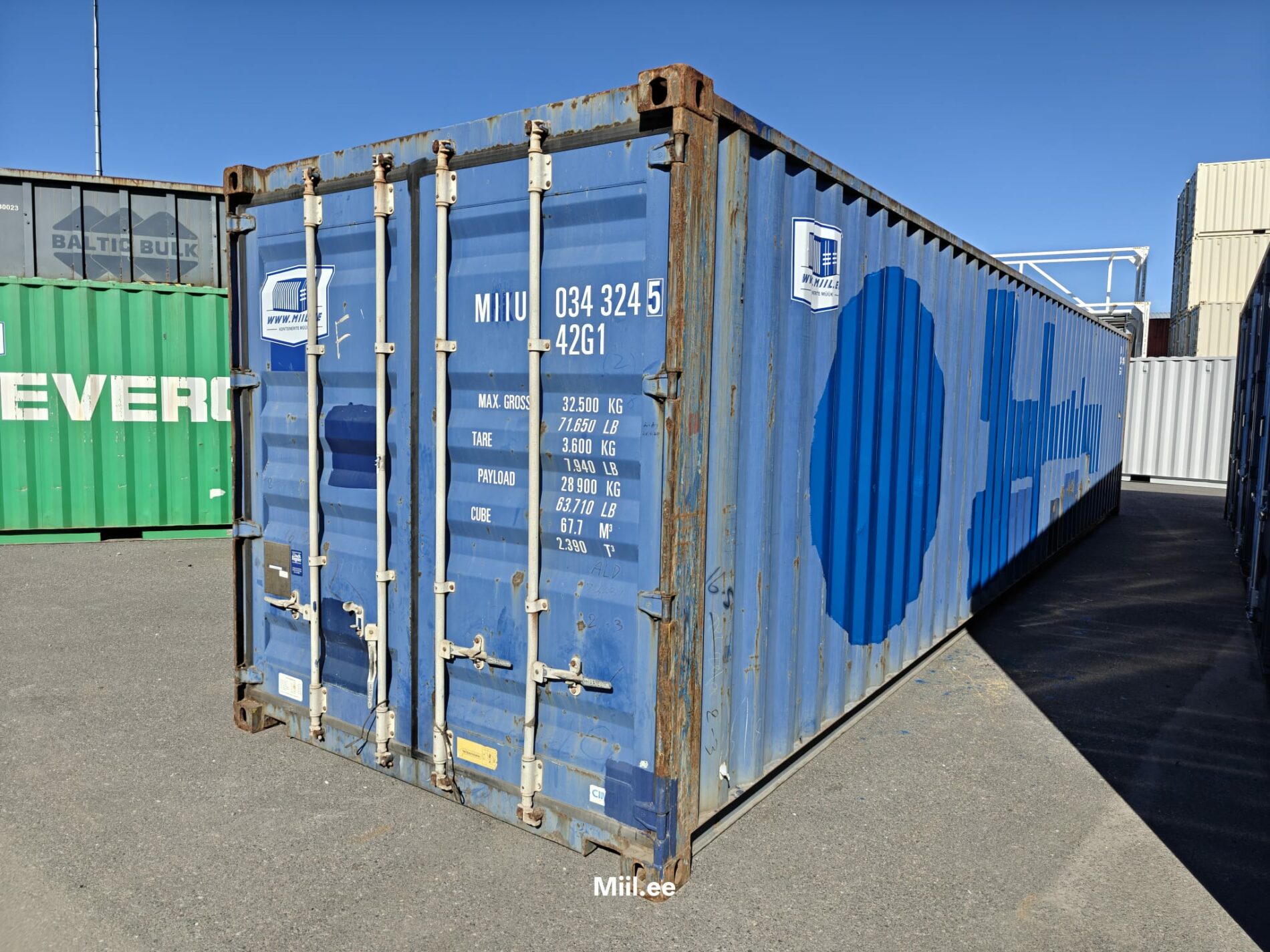40DC Merekonteiner MIIU0343245 – TALLINN
