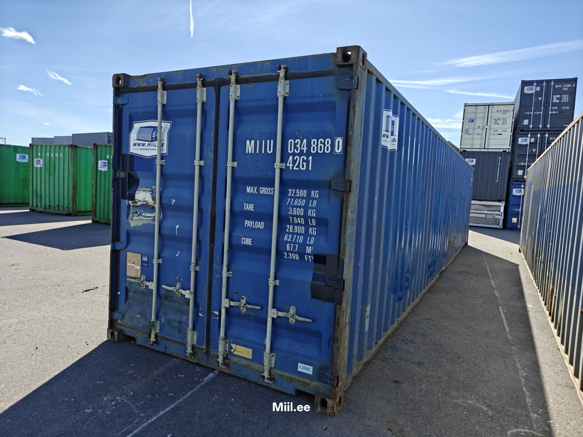 40DC Merekonteiner MIIU0348680 – TALLINN